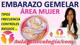 EMBARAZO GEMELAR  TIPOS FRECUENCIA CONTROLES RIESGOS  Ginecología y Obstetricia [upl. by Brieta26]