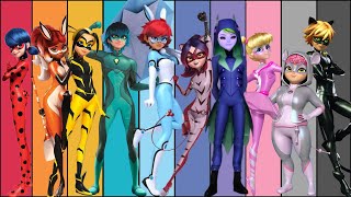 Unleashing the Power of the Miraculous All Character Transformations and Unifications [upl. by Notxed]