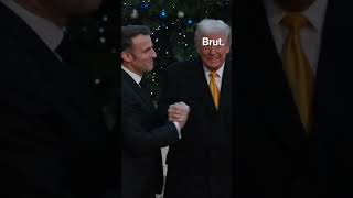 Trump and Macron Awkward Handshakes [upl. by Domph786]