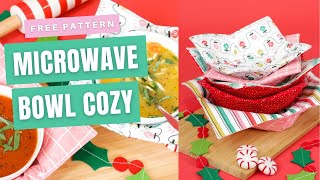 EASY Microwaveable Bowl Cozy Sewing Tutorial  Free Sewing Pattern [upl. by Arua]