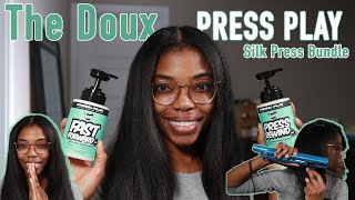 NEW The Doux Press Play Silk Press Bundle Review  SoDazzling [upl. by Airtemak]