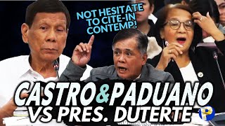 MAINIT si Paduano kay Duterte Castro binanatan ng patongpatong na kaso ang dating Pangulo [upl. by Beatrisa338]