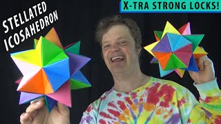 Origami Stellated Icosahedron 🌞 Triakis Jeremy Shafer [upl. by Ayanat]