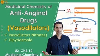 Antianginal Drugs Medicinal Chemistry Part 2 Vasodilators Nitrates And Dipyridamole [upl. by Neras]