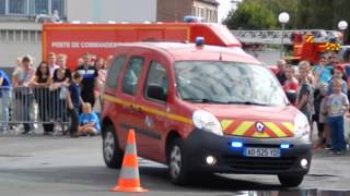 Arrivée du COS en VL sur la manoeuvre SR du congrès départemental 2013 du SDIS 62 [upl. by Eram]