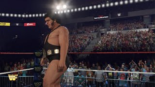 WWE 2K23Wrestlemania 6 WWF Tag Team Champions Andre amp Haku vs Demolition [upl. by Moth580]