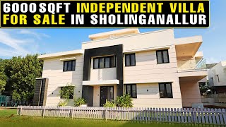 1244 Ready to Move  6023 Sqft 4BHK Villa Sale in Sholinganallur Chennai  2 Lakhs Rental income [upl. by Nylcoj]