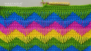 How to Crochet Extended Ripple Stitch Pattern  DIY Tutorial for Easy Chevron Design [upl. by Hamal972]