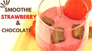 How to Strawberry and chocolate smoothie SIMPLE AND YUMMY [upl. by Maryann]