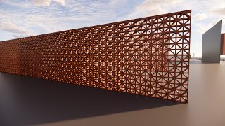 Patterns facade in Revit  parametric mullion families [upl. by Gernhard]