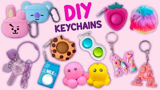 8 KEYCHAINS IDEA  How To Make Super Cute Keychain  Octopus Keychains  Donut Notebook Keychains [upl. by Ecirtac]