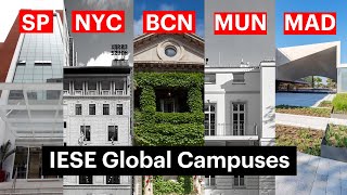 IESE Business School campuses Barcelona Madrid Munich New York São Paulo [upl. by Lippold]