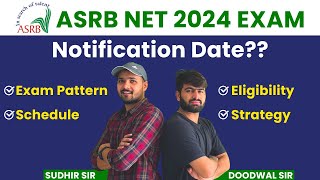 ASRB NET 2024  Notification Eligibility Exam Pattern Cut Off Application Form [upl. by Hughmanick469]