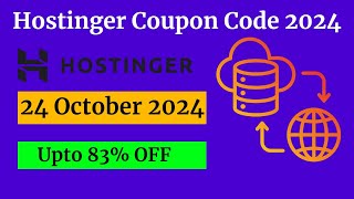 Hostinger in Coupon Code  24 October 2024 [upl. by Itirahc359]