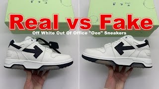 Real vs Fake OffWhite Out Of Office OOO sneakers Comparison from Suplook [upl. by Ynohtnael682]