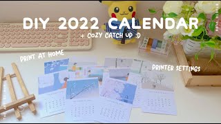 How to make desk calendars at home 🖨 printer settings using Canon Pixma 🌼 sticker business vlog [upl. by Noseyt574]