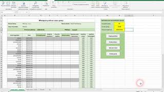 Ewidencja czasu pracy  prezentacja pliku Excel [upl. by Shannon]