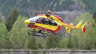 EC 145  Choucas 74  Dragon 74  DZ des Bois  Chamonix Mt Blanc [upl. by Marci]