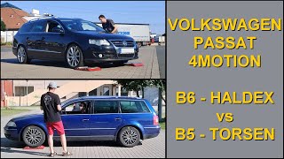 SLIP TEST  HALDEX vs TORSEN  Volkswagen Passat 4Motion  B6 vs B5  4x4testsonrollers [upl. by Angell]