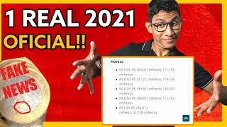 BOMBA BOMBA OFICIAL  Moeda de 1 Real 2021 tem tiragem divulgada pelo Banco Central do Brasil 🇧🇷 [upl. by Elocal]