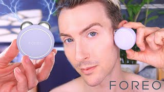 FOREO BEAR mini Review Microcurrent Facial Treatment  SKINCARE [upl. by Llenrub711]