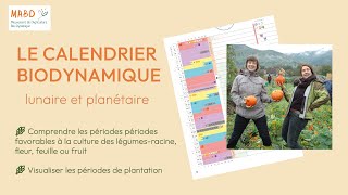 Le Calendrier biodynamique lunaire du MABD  présentation [upl. by Ahs690]