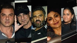 Bollywood Celebs At LOVEYATRI Special Screening  Shilpa Shetty Sunil Shetty Arpita Sohail Khan [upl. by Bettzel380]