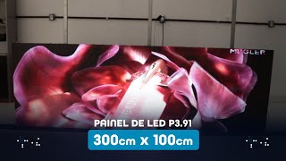 Painel de LED P391  300 cm x 100 cm [upl. by Goer741]