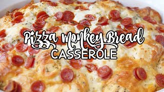 Pepperoni Pizza Monkey Bread Casserole [upl. by Aneerbas]