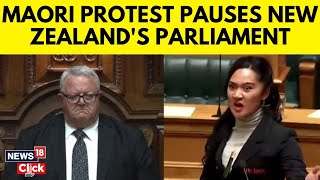 New Zealand MPs Disrupt Parliament With Haka To Protest Indigenous Treaty Bill  Maori  N18G [upl. by Aierb]