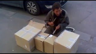 Cool Street Drumming with Cardboard Boxes [upl. by Minta]