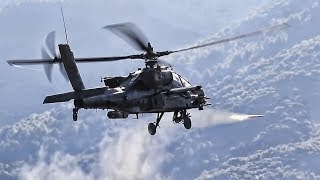 Apache Helicopters Fly Attack Cover For Greek Air Assault [upl. by Ynnavoj]