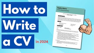 How to write a CV  With example CV walkthrough Get noticed [upl. by Bendick]