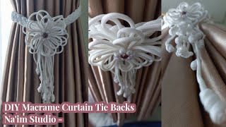 Tali Gorden  DIY Macrame Curtain Tie Backs  Curtain Tie Back Tutorial  Macrame  Naim Studio [upl. by Dougie]