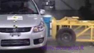 Crash Test EuroNCAP Suzuki SX4 Fiat Sedici wwwsicurautoit [upl. by Ettenajna25]