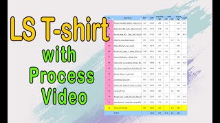 Long Sleeve TShirt Process layout with Operation Video [upl. by Lehte739]