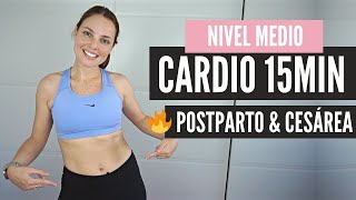 RUTINA CARDIO 20MIN 🔥 Postparto  Postcesárea  NIVEL MEDIO ¡Recupera tu figura [upl. by Ehpotsirhc375]