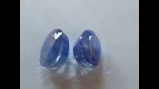 Batu Mulia Natural Safir Biru Pekat 2 Pcs Oval 570 carat [upl. by Magnolia]