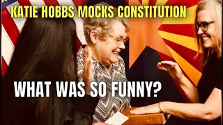 Katie Hobbs Mocks amp Laughs at Swearing in as AZ Governor  What the Hell was so Funny [upl. by Erbe]