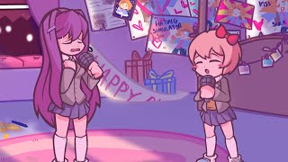 FNF  Silver Lining but Yuri and Sayori sing it [upl. by Leilah121]