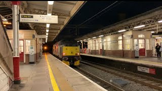 Class 37 37 570 passing through Harrow and Wealdstone with tones [upl. by Nywloc]