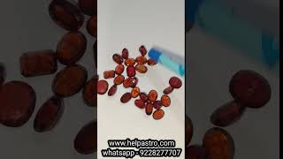 gomed gemstone  hessonite garnet original certified stones [upl. by Nerw]