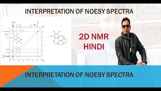 2D NMR NOESY NMR INTERPRETATION IN HINDI [upl. by Onder]