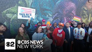 Long Island residents hold rallies to denounce racist campaign rhetoric [upl. by Noremac297]