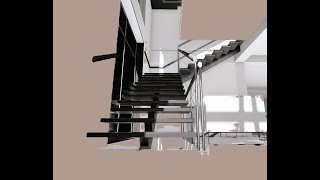 Cantilevered floating staircase in Revit [upl. by Mcgrath901]