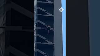 Daredevil freeclimber scales Londons Cheesegrater skyscrapper without ropes [upl. by Nylinej]