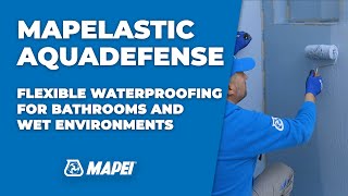 Mapei  Mapelastic AquaDefense  Flexible waterproofing for bathrooms and wet environments [upl. by Conall]