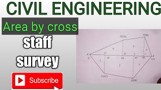 cross staff survey  area calculations  civil engineering  basic in hindi [upl. by Kenyon91]