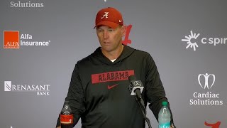 Good to get a win Alabama head coach kalen DeBoer on the Tides 527 victory over Mercer [upl. by Mosra922]