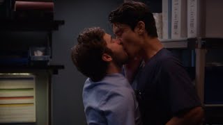 Greys Anatomy S15E06 Nico amp Levi Elevator Scene PTBR Sub [upl. by Ebony]